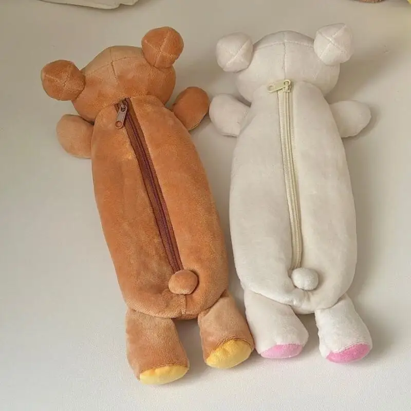 Rilakkuma Korilakkuma Bee Dressing Plush Zip Pencil Case Makeup Brush Storage Single Layer Large Capacity Friend Birthday Gift