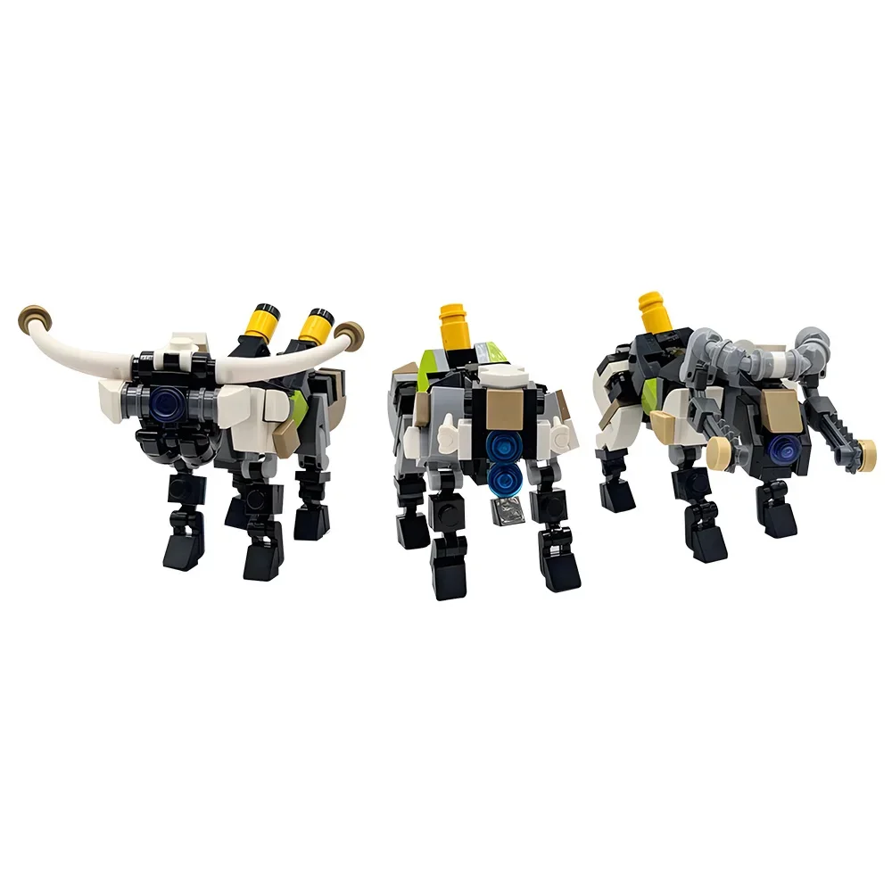 لعبة MOC Grimhorn Horizon لعبة برودهيد مونستر لبنات البناء نموذج Grimhorn Fireclaws الطوب Clawstrider لعبة الغرب المحرمة هدية
