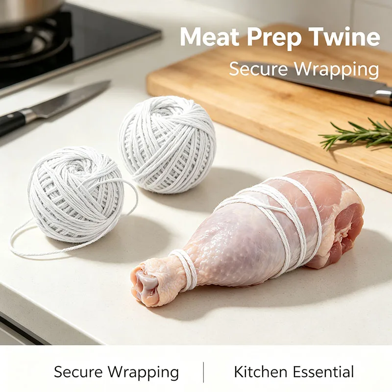 2 Rolls Meat Binding Line Butcher Cord Butchers Twine for Cooking Rope Tie up Food Cotton Kitchen