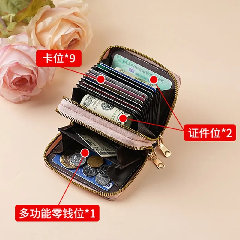 Snoopys Coin Wallet Cute Cartoon Purse Litchi PU Leather Bag Women Fashion Casual Portable Multi-Card Slot Wallet Birthday Gift