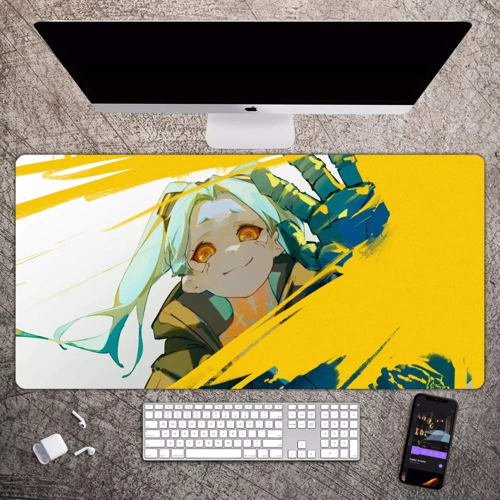 Imagem -06 - C-cyberpunk Anime E-edgerunners Mousepad Grande Gaming Compute Gamer pc Teclado Mouse Mat