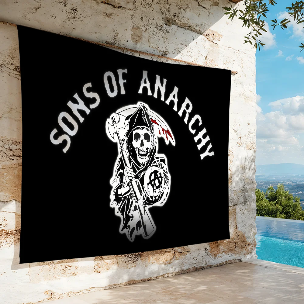 Film-Flagge „Sons of A-Anarchy“ für Schlafzimmer, Wohnzimmer, Bar, Garten, Outdoor, aktive Dekoration, Hintergrund und Konzert