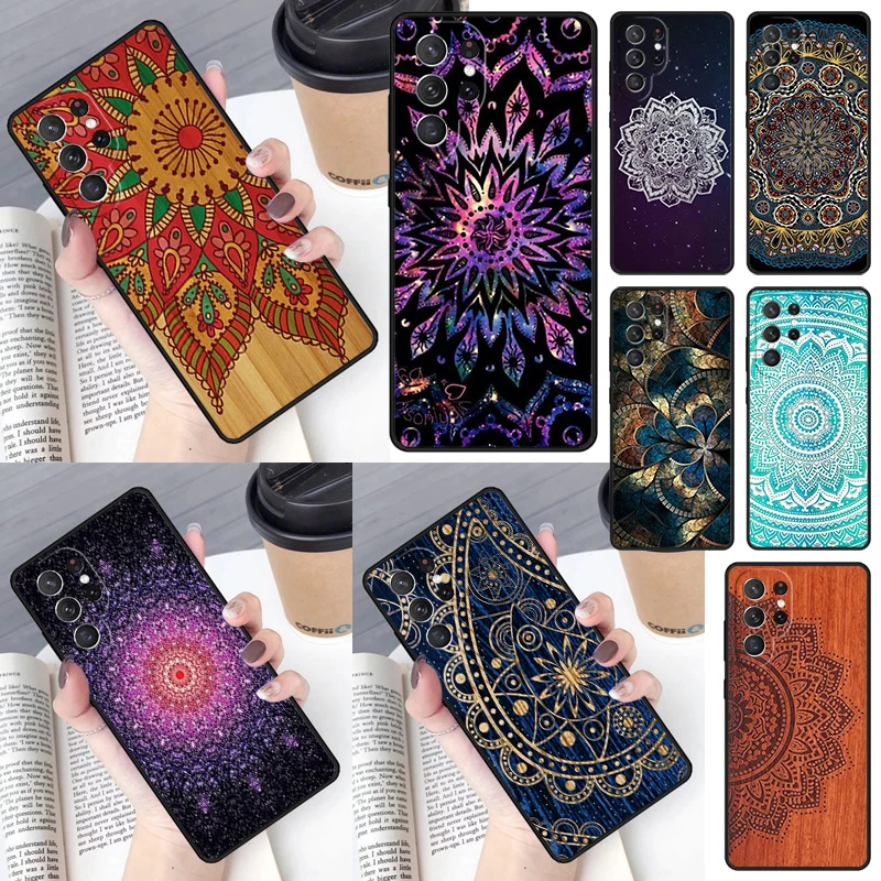 Indian style Coloful Mandala Phone Case for Samsung Galaxy S26 Ultra S25 S24 S23 S22 S21 S20 Note10 Plus FE Cover Luxury