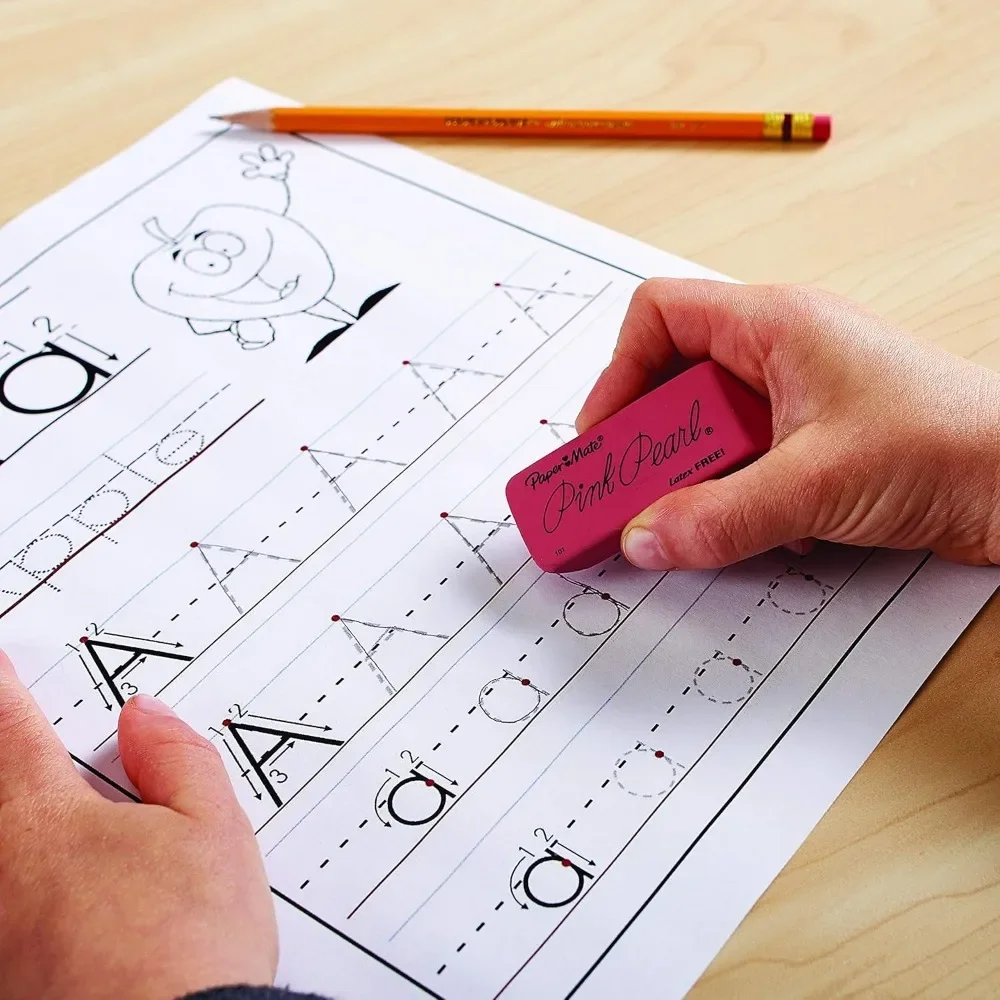 نسخة مطورة من محايات اللؤلؤ الوردي، كبيرة، مثالية للطلاب إلى الفنانين، عبوة من 36 قطعة