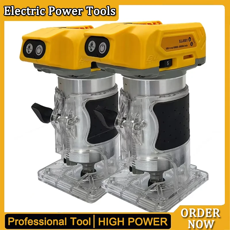 Dewalt Borstelloze 33000 RPM Elektrische Trimmer Draadloze Houtbewerking Trimmachine Hout Router Frezen Graveren Steken Machine