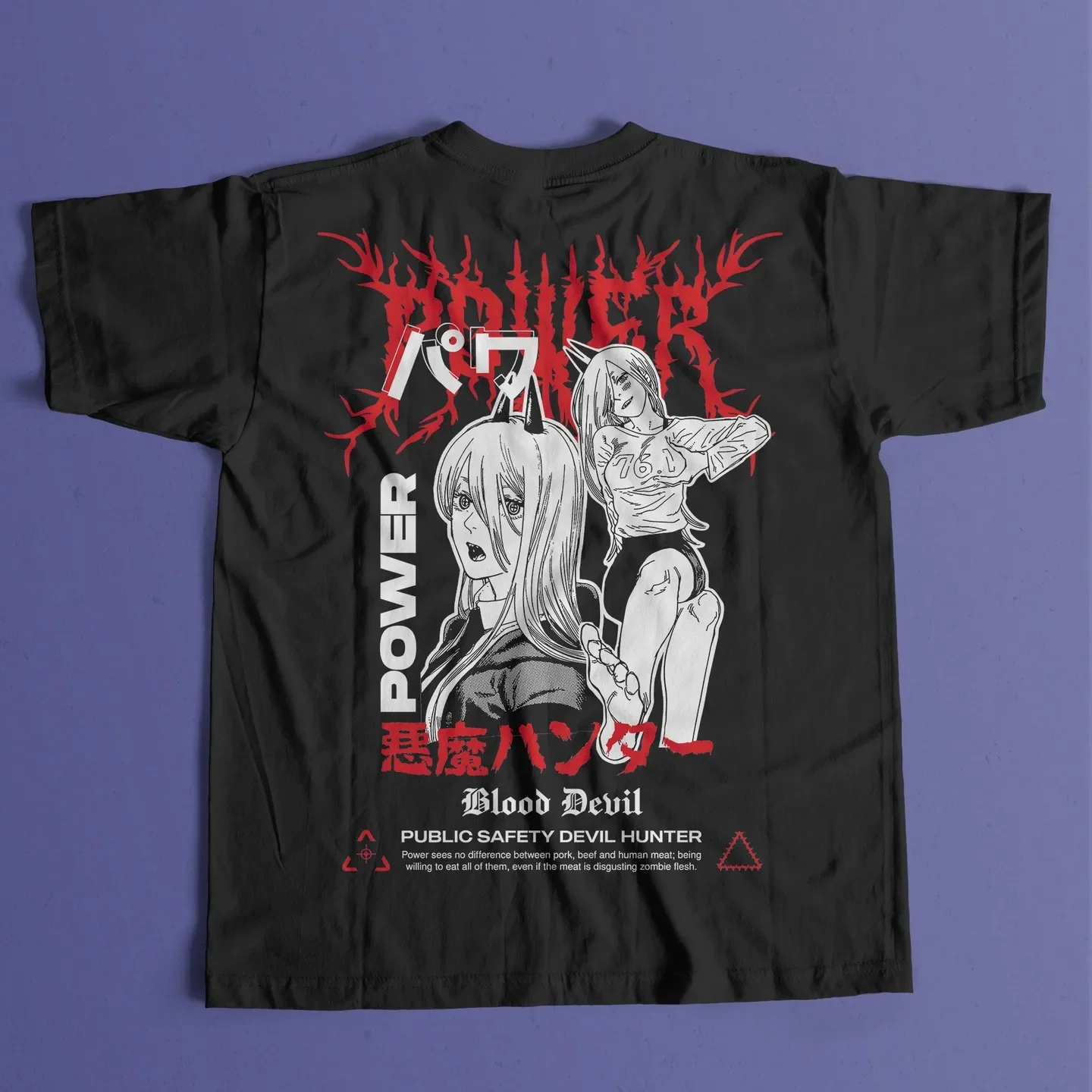 Chainsaw Man POWER T-Shirt Devil Anime Manga Denji Power Gift Shirt All Size