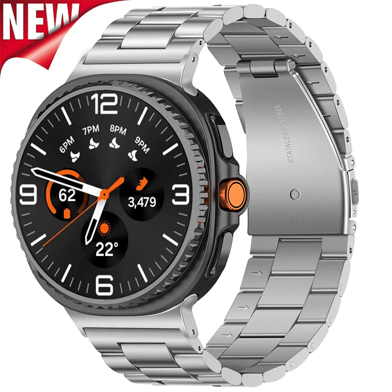 

Stainless Steel Strap for Samsung Galaxy Watch 8 40mm 44mm 8 Classic 46mm Metal Band for Galaxy Watch Ultra (2025) 47mm Bracelet