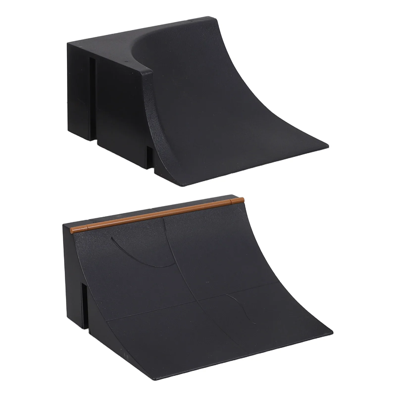 2個入り ミニスケートパーク ポータブル プラスチック製 卓上スケート障害物 室内トリック練習用デスク フィンガーボードパーク フィンガースケートボード
