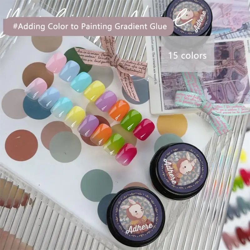 Effen Nagellak Kunst Inspiratie Japanse Stijl Nagellijm Hoge Kleurweergave Full Painting Nagellijm Duurzame Populaire Nail Art