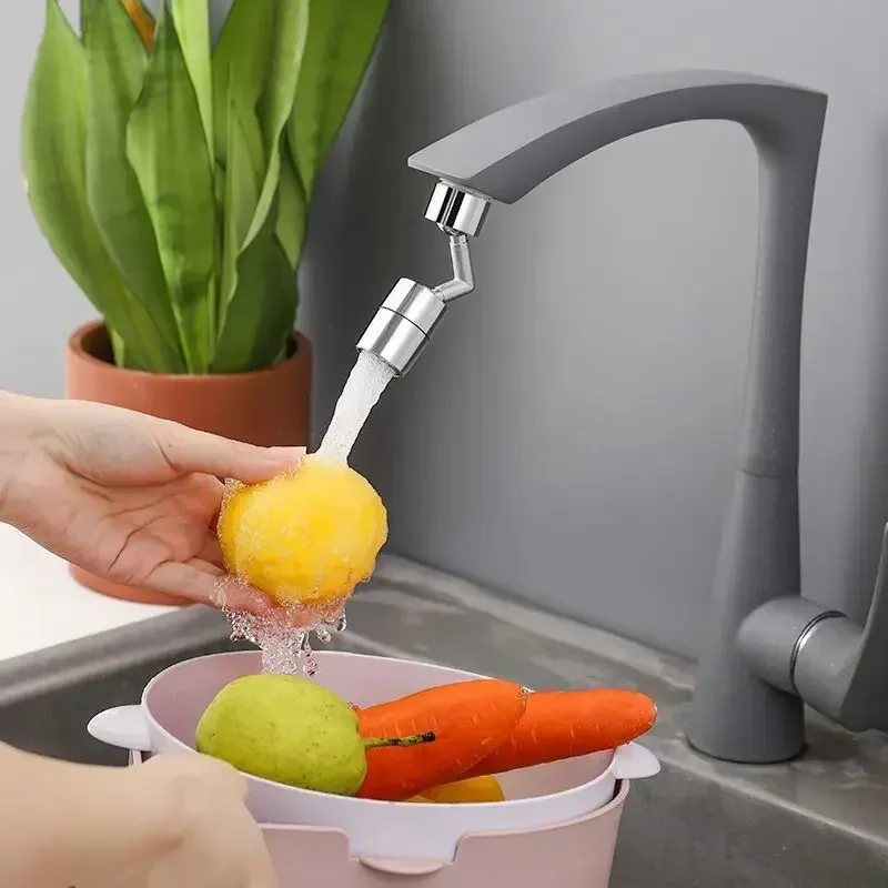 Kitchen 360° Rotatable Faucet Filter Swivel Tap Head Water Saving Nozzle Adapter Faucet Extender Aerator Splash Spout Tap