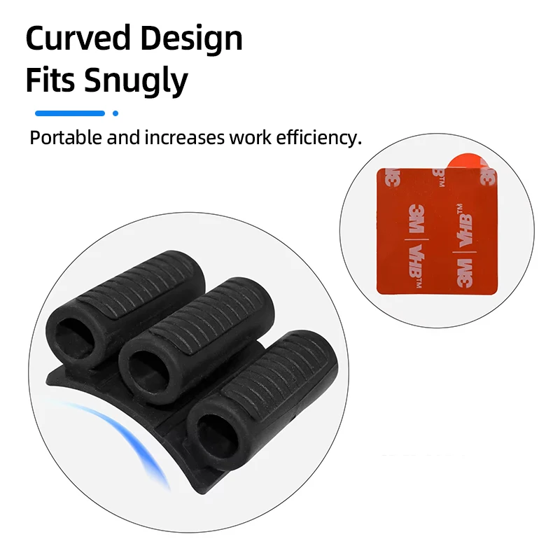 Magnetic Bit Holder 3/4 Holes Screwdriver Bit Holder Drill Bit Stand Storage Case with 3M Adhesive Tape Power Tools Accessories