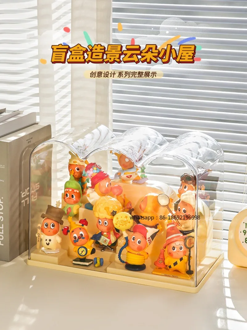 Star People Blind Box Storage Display Stand Landscaping Acrylic Storage Box Figure Suitable for POP MART Display Box 2 Packs