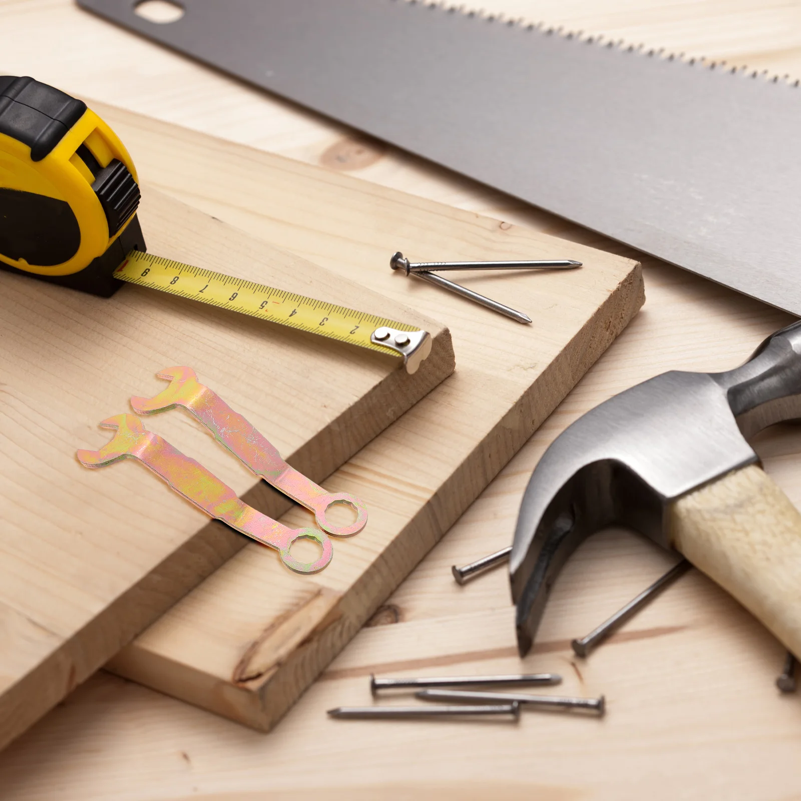 2pcs Pocket Adjustment Sliding Closet Hanger 3/8 Inch Open Golden Alignment Tool Hardware Repair Spanner Sliding Adjustment