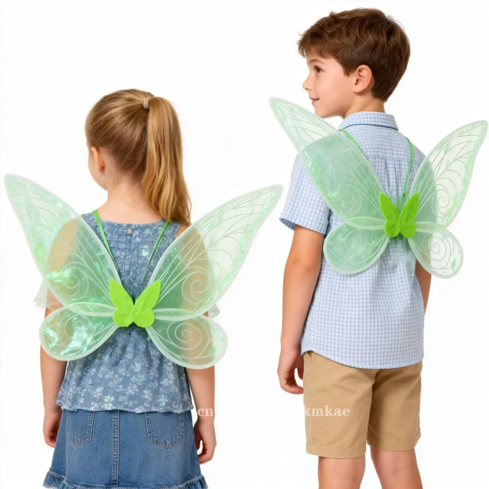 Butterfly Fairy Wings Costume For Women Sparkling Angel Princess Wings Glitter Cosplay Props For Halloween Carnival Themed Party 3