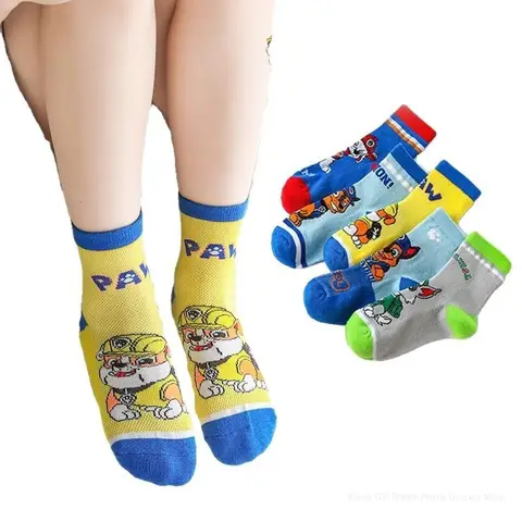 PAW Patrol Team Barnens Sommarstrumpor Tunna Mesh Bomull Tecknade Mellanstrumpor Andningsbara Pojkar och Flickor Babystrumpor 12 best sales Minecraft-trosor - №2