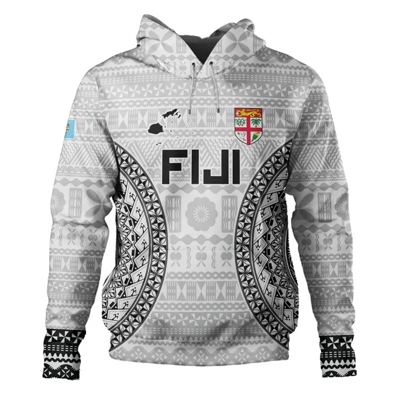 

New In 3D Print Fiji Tapa Polynesian Hoodies For Men Fashion Streetwear Tops Long Sleeves Hoodie Clothing Hooded Sweatshirts