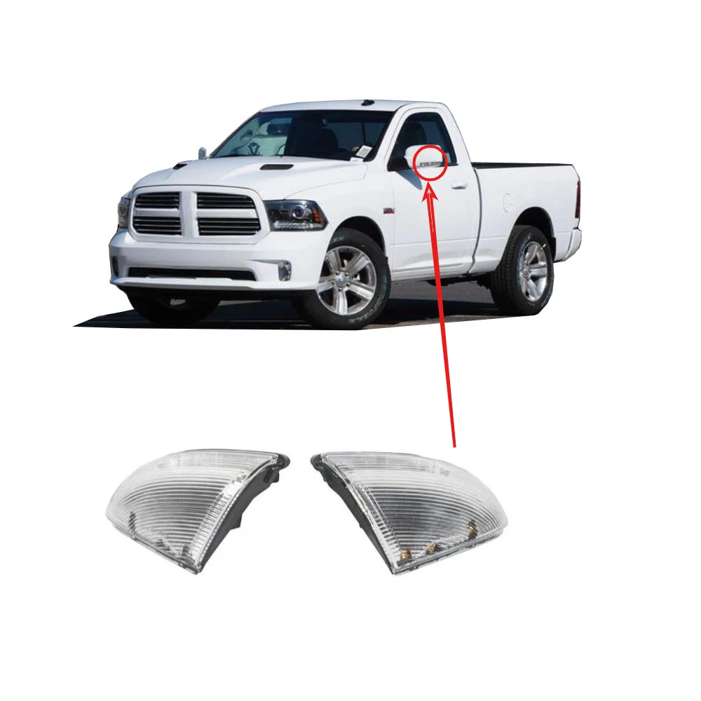 

1 piece Front Side Mirror Turn Signal Light Lamp for 09-14 Dodge Ram 1500 & 10-14 2500 68064948AA