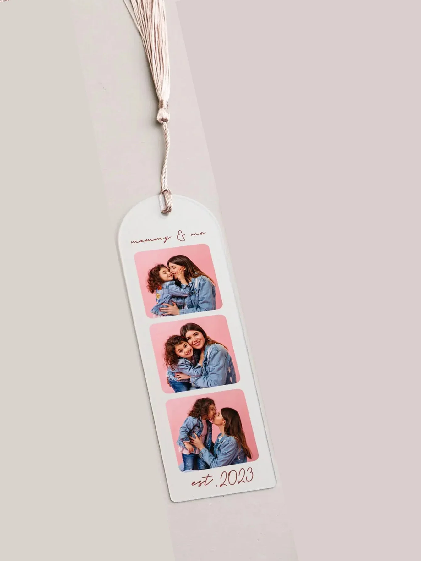 1PC Custom Bookmark - Personalized PMMA Memorial Bookmark, Transparent with Custom Image & Text, Delightful Laser Engraved Gift image 2