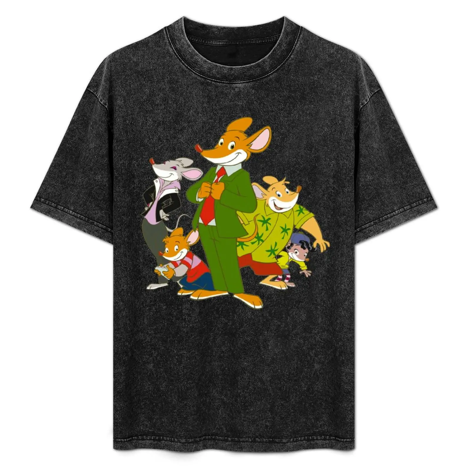 

Geronimo Stilton Family T-Shirt Basic All Season Solid T-Shirt