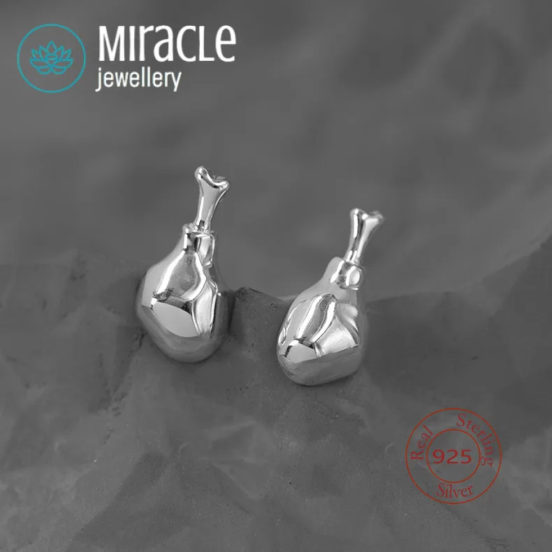 

Чудо Стерлингового Серебра 925, оригинальный дизайн, забавная милая индивидуальная куриная ножка для подарка на день рождения