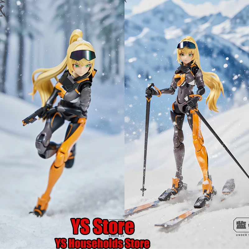 

Nine Realms84000 1/12 Collecitible Shinning Mobile Suit Girl Action Figure Winter Ski Model Scene Ornament 6" Cute Soldier Doll