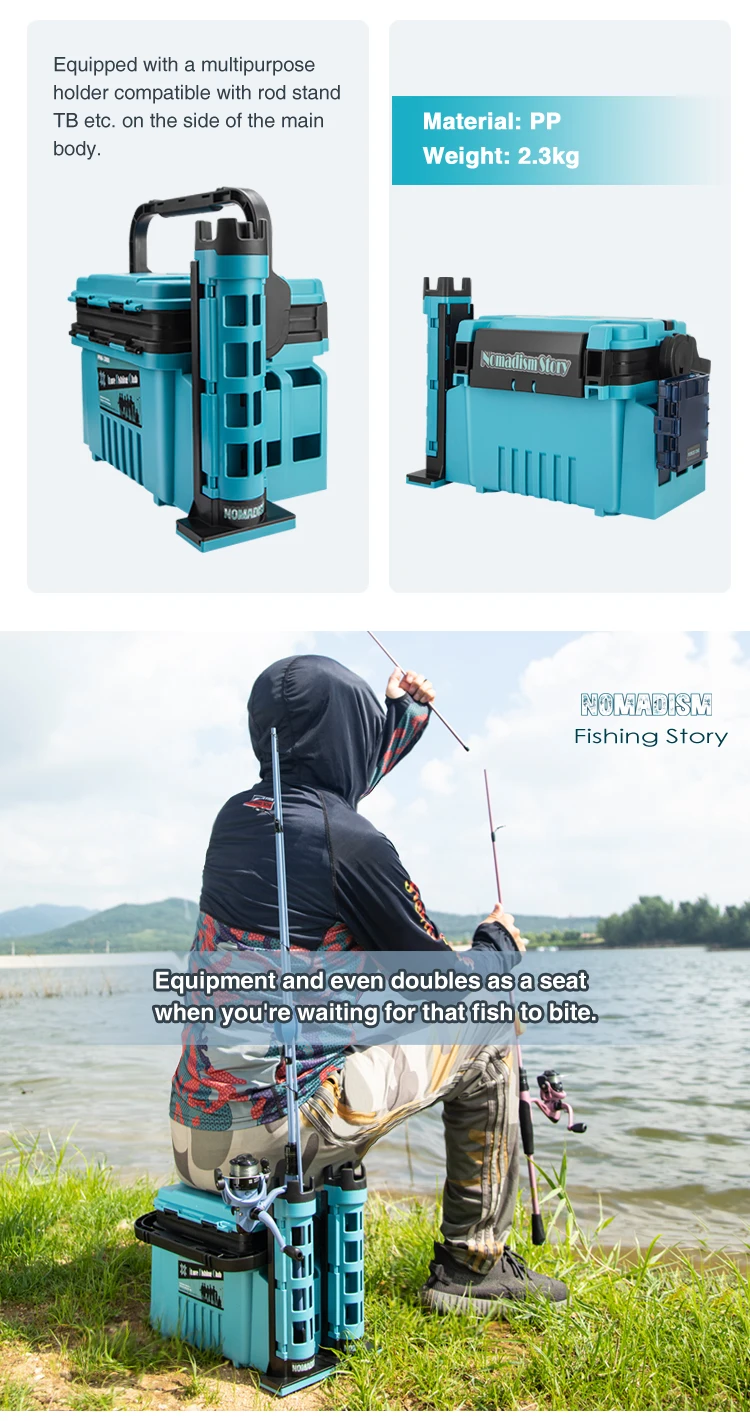 ABS PP multifunctional fishing gear storage box waterproof accessories lure fish box lake sea outdoor rowing
