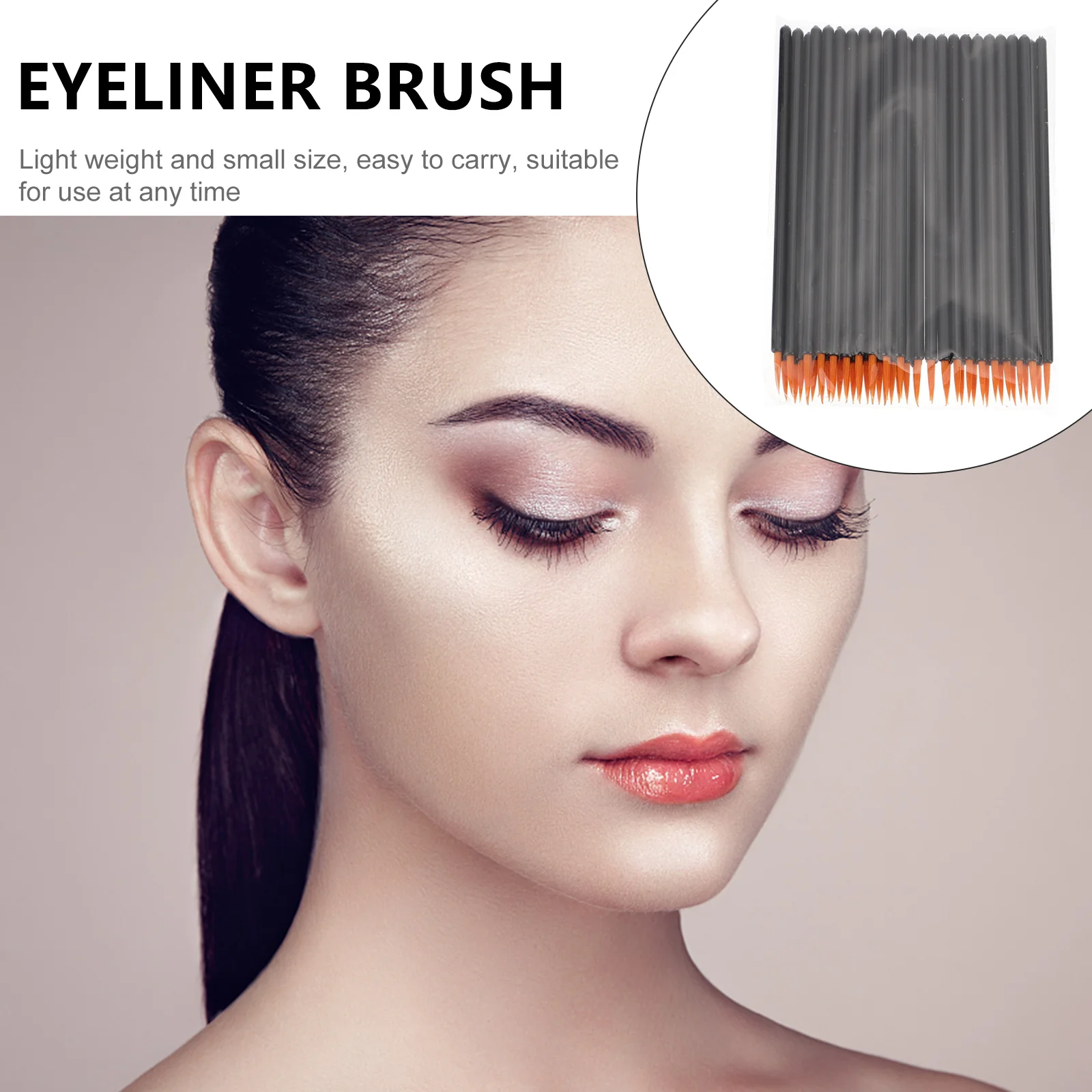 

100Pcs Easy To Hold Eyeliner Brush Makeup Tool For Uniform Stable Liquid Eyeliner Application