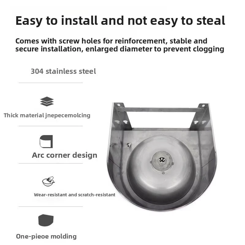 New Park scenic area courtyard outdoor modern minimalist style wall mounted sink ,can be directly consumed, with faucet