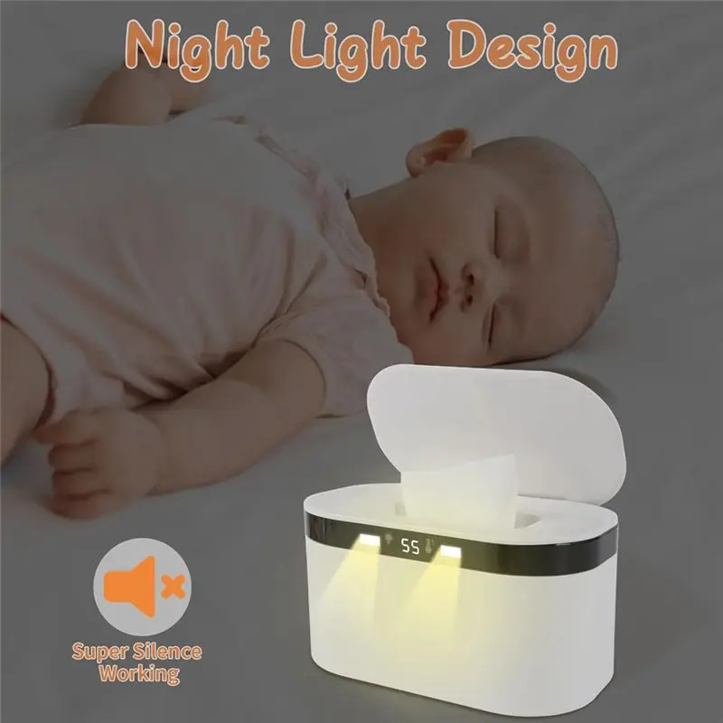 CYGJ-Baby Wipe Warmer, Wet Wipe Warmer 5 Modes Of Temperature Heating Control Dual Heat For Baby's Comfort