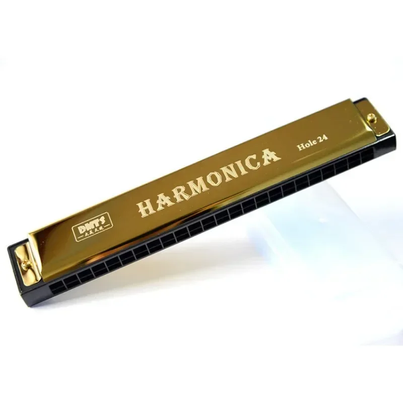 1pc Professional 24 Hole Harmonica Mouth Metal Organ for Beginners Musical Instruments