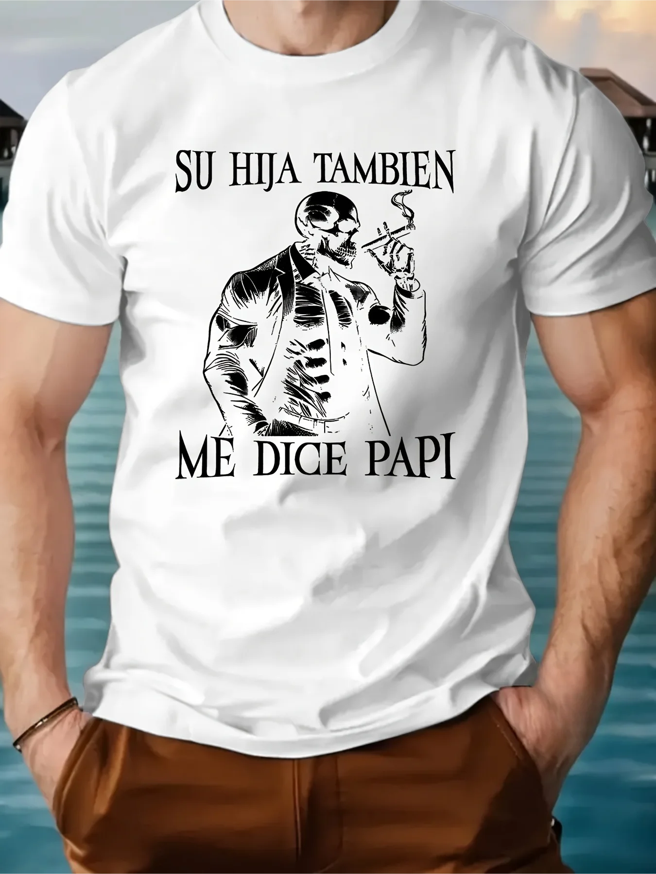 Streetwear Novelty Men'S T Shirt Women Tee Oversize Vintage Calacas Chidas Gym Funny Sarcastic Slang Mexican Skull Proverbs top