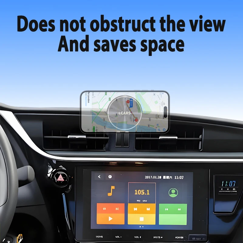 Lcars Car-Specific Mobile Phone Holder Suitable for Toyota Corolla 2017 2018, for Use in Air Conditioning Vents, Does Not Block the Line of Sight, Does Not Take up Space, Adjustable Anti-Shake Car Interior Accessory