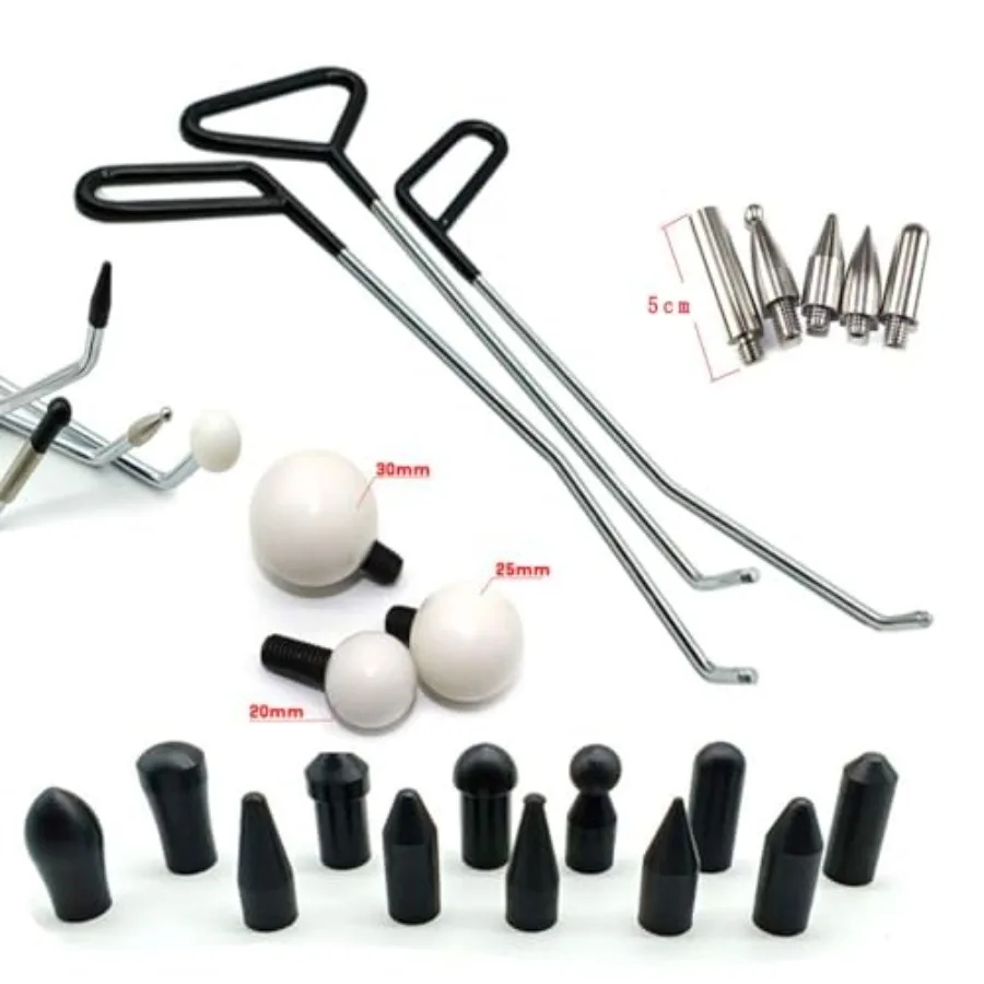 

Paintless Dent Repair Tools 6 Pieces of Dent Removal Rods with Awl Head Paintless Dent Removal Kit Car Auto Body Dent Removal o