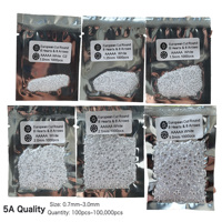 High Quality 5A Small Size 0.7~3.0mm 100PCS~100000PCS Zircon Round White Cubic Zirconia Stones Beads For Jewelry Bracelets DIY