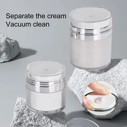 15/30/50/100mlEmpty Airless Pump Jar Refillable Creams Gels Lotions Dispenser Travel Leak Proof Cosmetic Container Vacuum Bottle