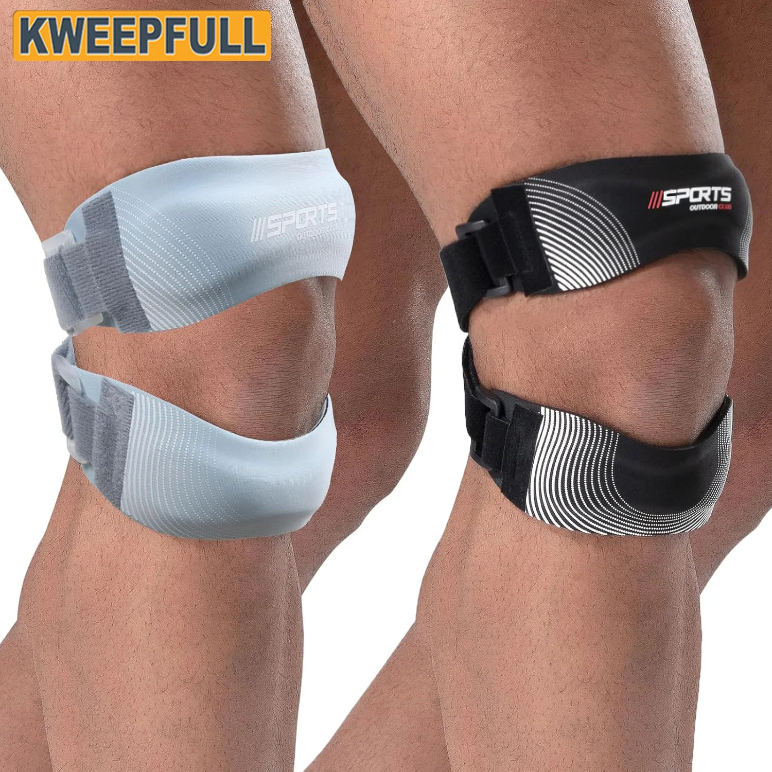 

1 шт., поддерживающий ремень для сухожилий надколенника, регулируемый наколенник для коленной чашечки для мужчин и женщин, эффективный стабилизатор колена во время бега