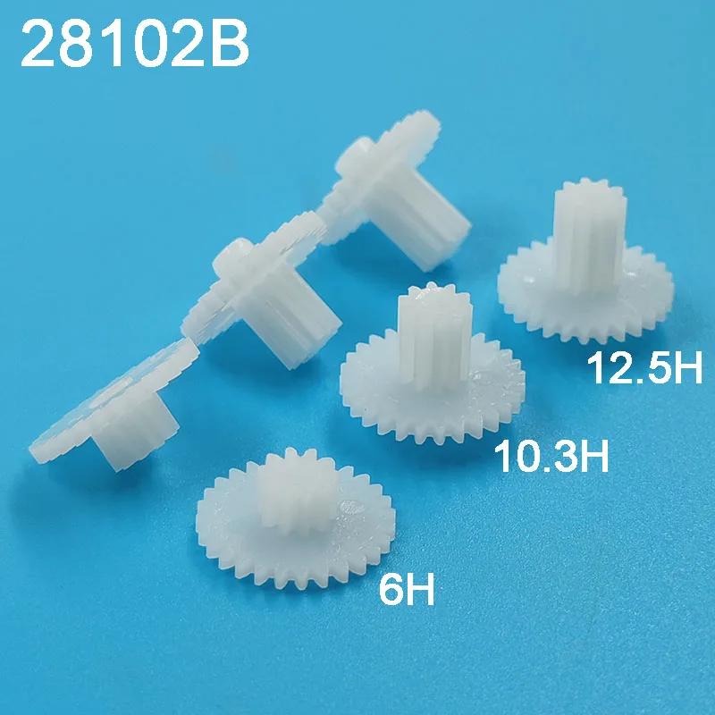 28102B 0.5M Plastic POM Gear Diameter 15mm 28 Teeth + 10 Teeth Two Layer Gear 2.15mm Hole DIY Toy Parts Accessories 28+10T