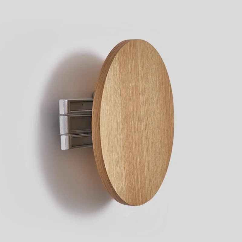 

Solid Wood Floating Desk Wall-Mounted Folding Nightstand Convertible Storage Table for Bedroom Space-Saving Console Tables