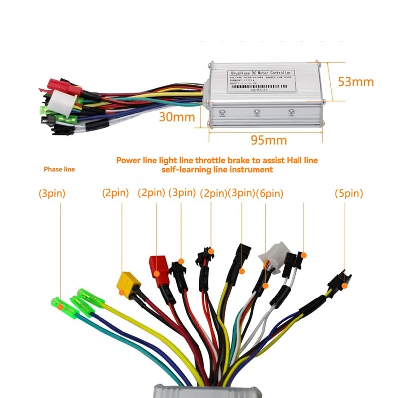 

ABVL-Electric Scooter 36V 48V 17A 3 Model Controller M5 Color LCD Display For 250W 350W Ebike
