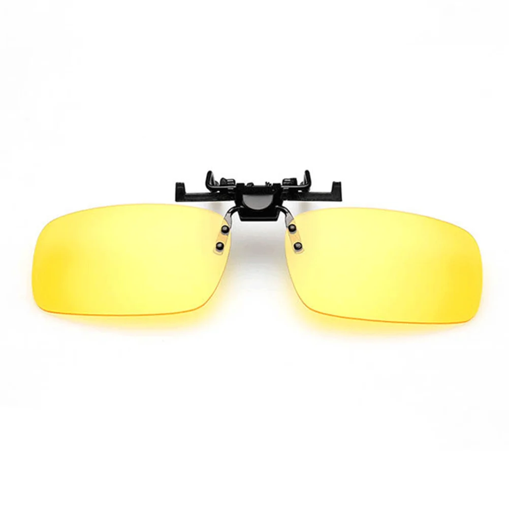 

Night Polarized Sunglasses Clip For Driving Anti-Glare Resin Polarized Sunglasses Clip Lens Unisex Small Yellow Frame