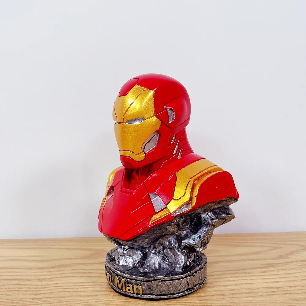 Superhero Black Panther Iron man MK42 Bust Action figure resin statue Collection model home Decoration Art Sculpture Crafts