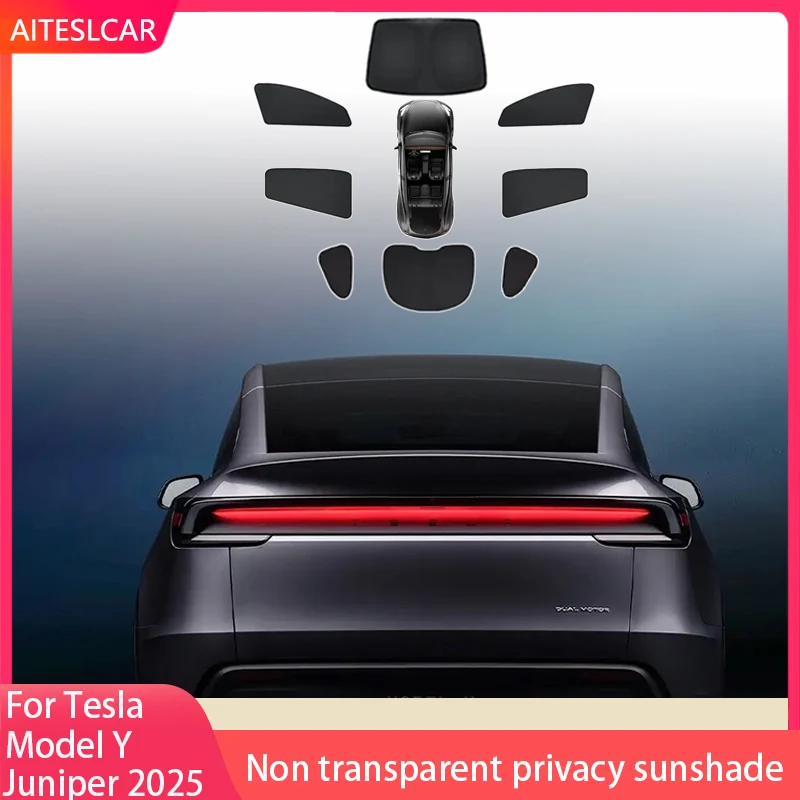 Parasol para Tesla ModelY Juniper2025, parasol para ventana lateral delantera y trasera, parasol para parabrisas, accesorios interiores para acampar al aire libre