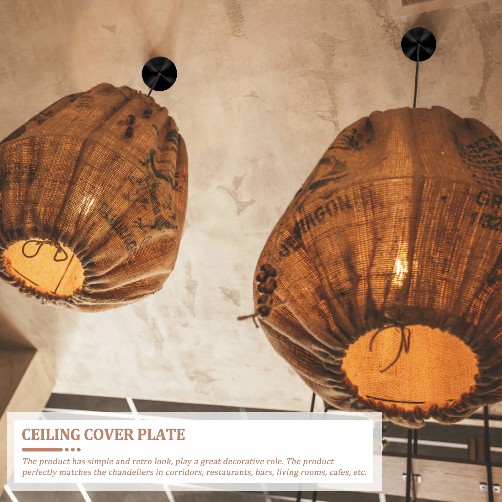 

Sturdy Ceiling Light Cover Plate Chandelier Canopy Kit Durable Mounting Bracket Pendant Light Canopy Decorative Plate For Cafes