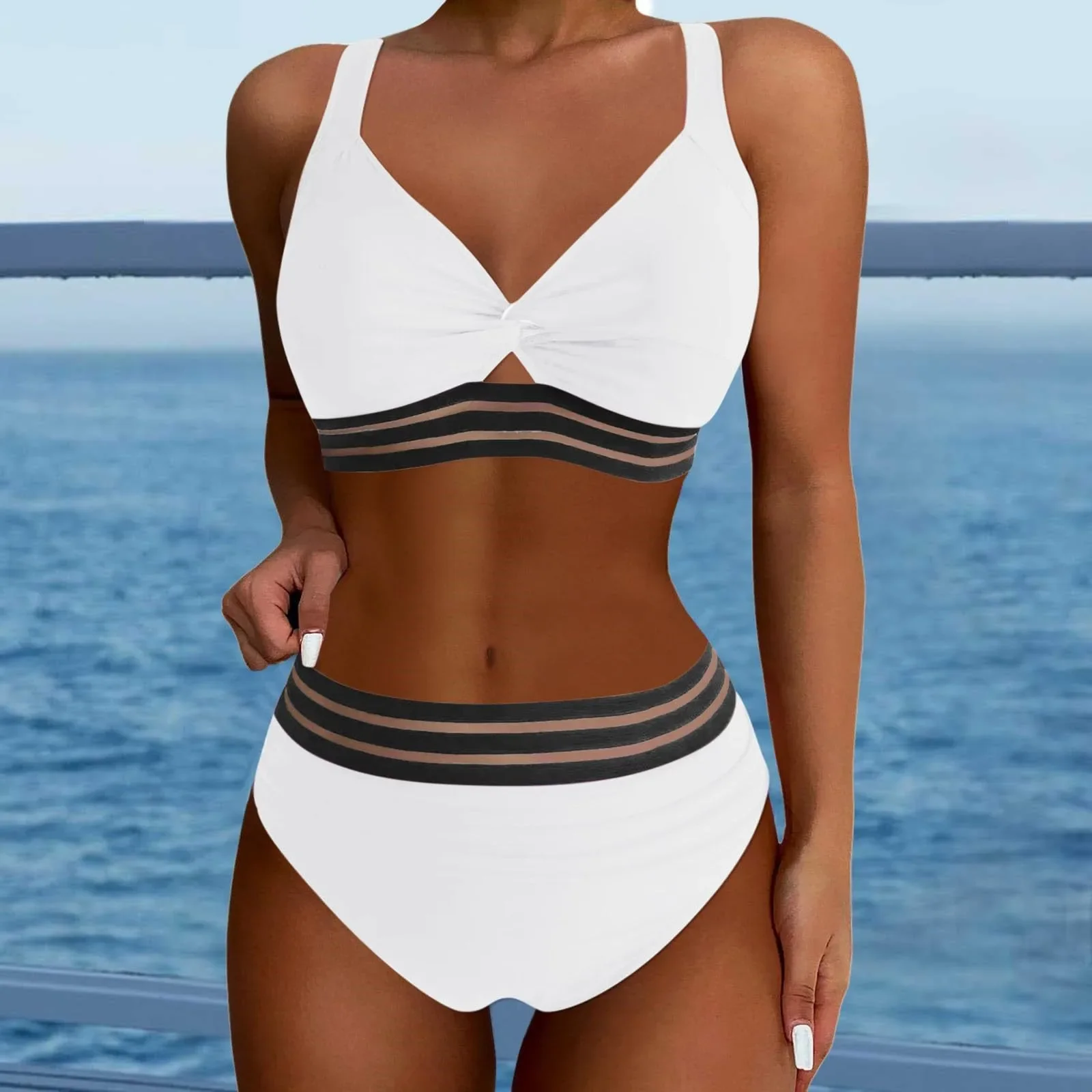 

Sexy Swimsuit Women High Waist Bikinis Swimming Wear for Bathing Suit Biquinis Summer Swimwear Women's Bikinis Set Beachwear