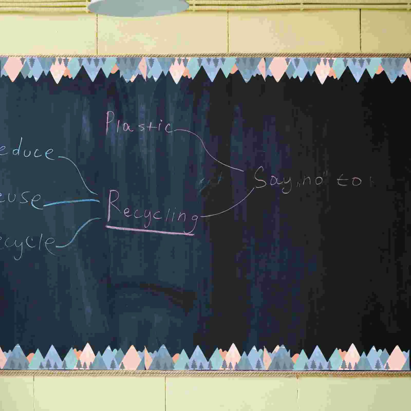 Bulletin Board Chalkboard Border Sticker Classroom Paper Blackboard DIY Trim Delicate Detachable Replaceable Accessory