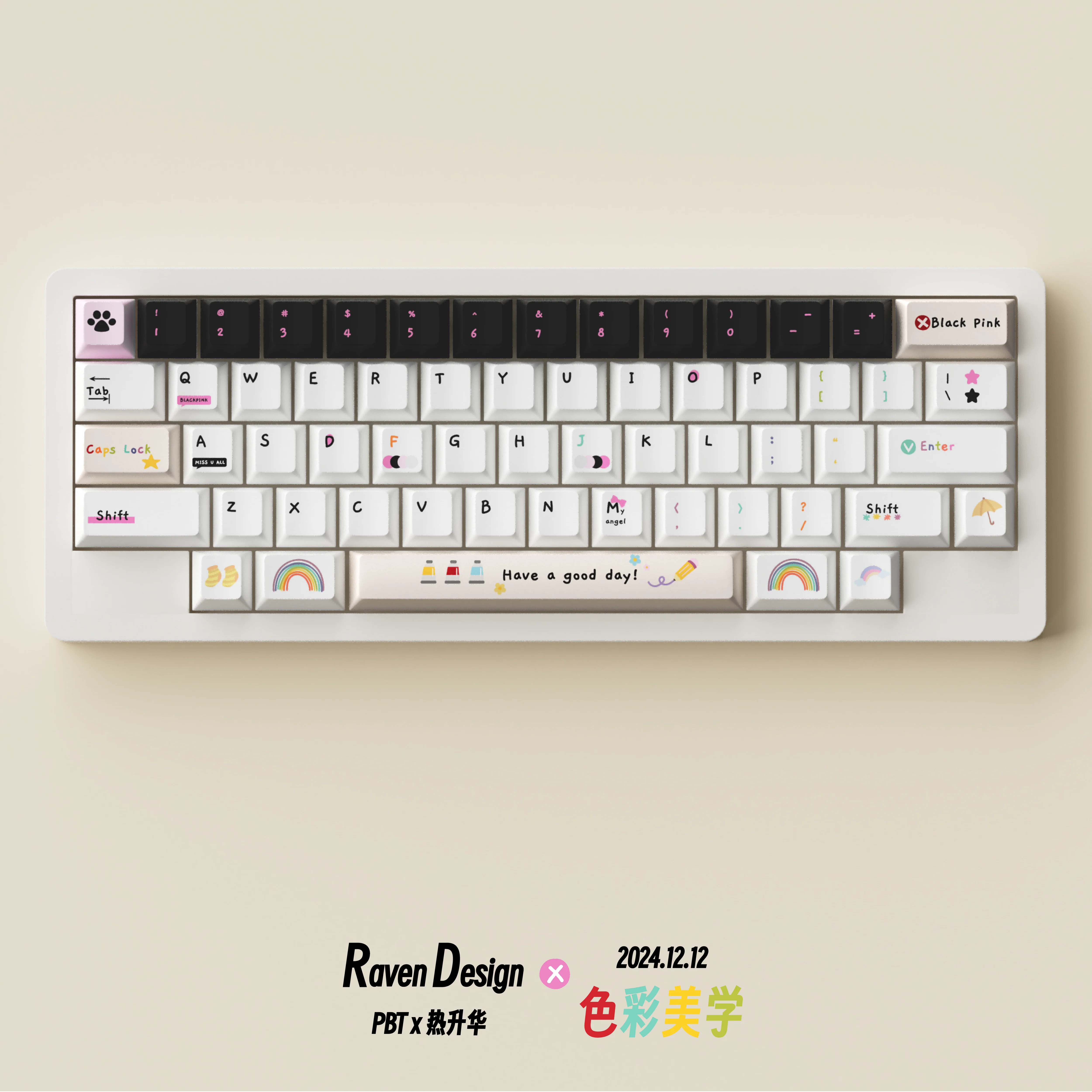 Keycaps Simple White 2.25/2.75/7U Space Bar Cute Pink 147Keys Full Set Alice Layout Suitable For L-Shaped Enter Key