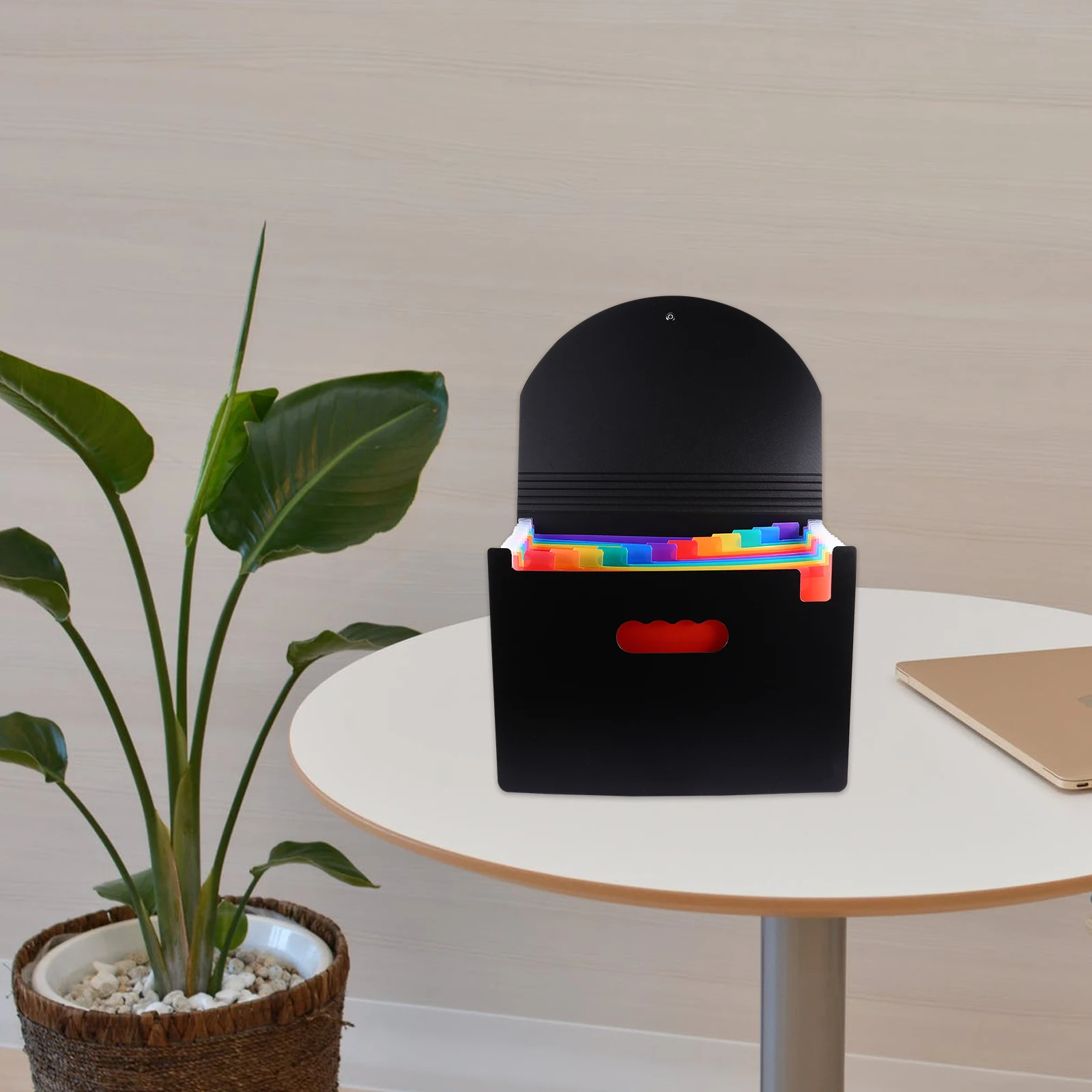 

Rainbow Folder Folders for Documents File Paper Organizer Accordion Expanding Holder Multilayer Plastic Desktop Office