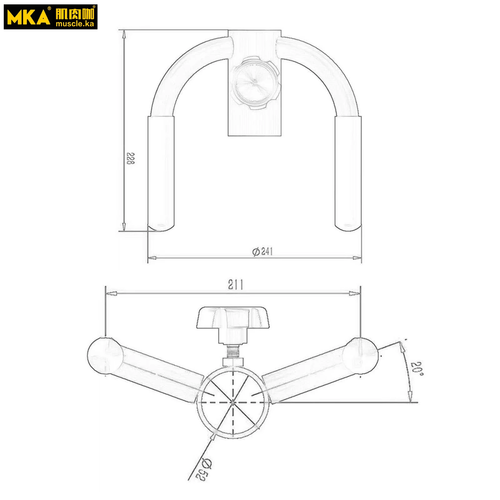 MKA T barbells handles multifunctional gym handle hand grip squat accessories handle gym equipment accessories home