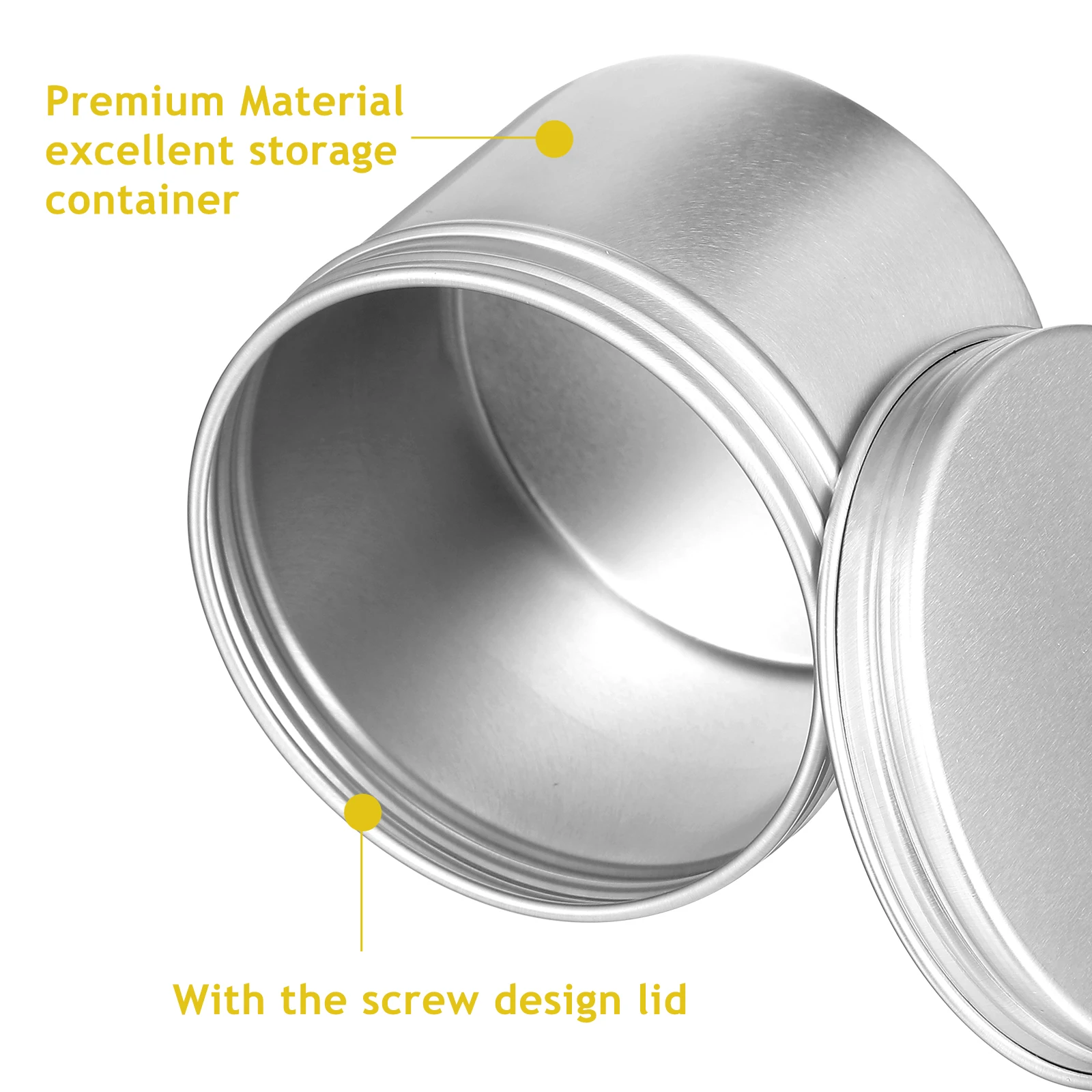 

20Pcs Metal Tin Boxes with Lids Round Aluminum Cans for DIY Jars Organizers Candy Storage Gift Tin Containers