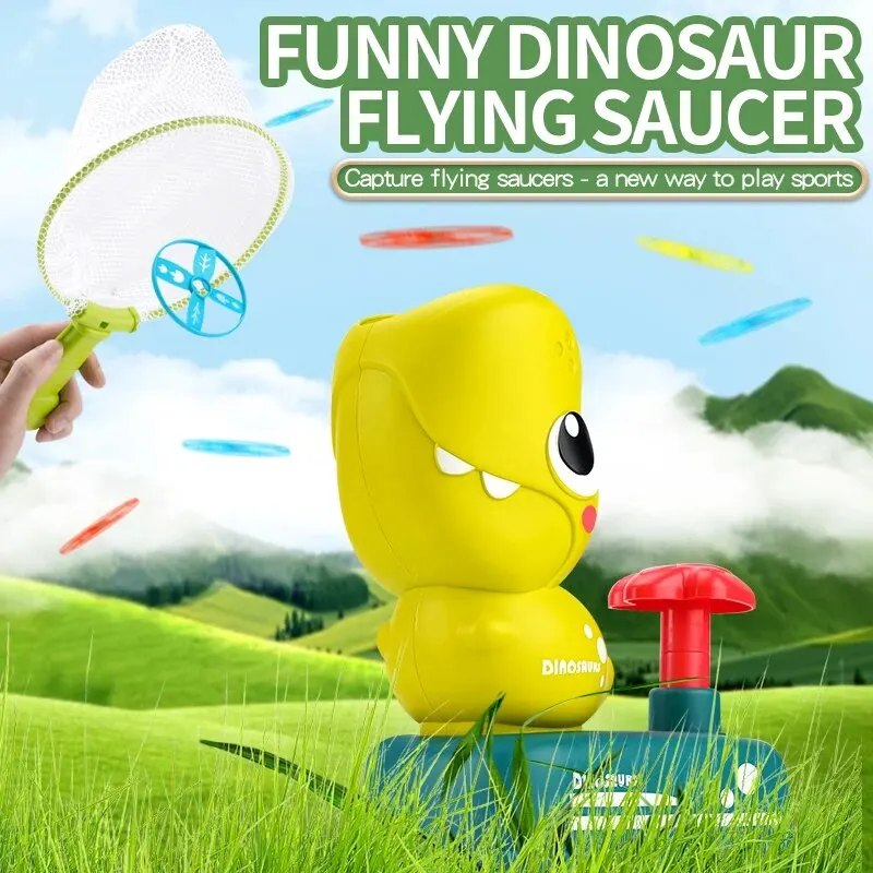 لعبة قاذفة الصواريخ الهوائية للأطفال في الهواء الطلق ارتفاع صاروخ الطائر القرص الطائر الصحن قاذفة القدم الاطفال القفز ألعاب رياضية اللعب